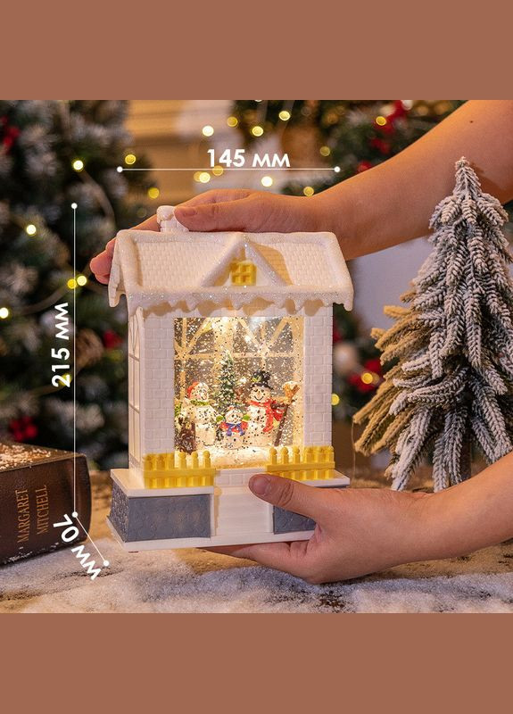 Декоративный рождественский домик 751574747 White музыкальная шкатулка рождественское украшение 5шт Lesko (352013022)