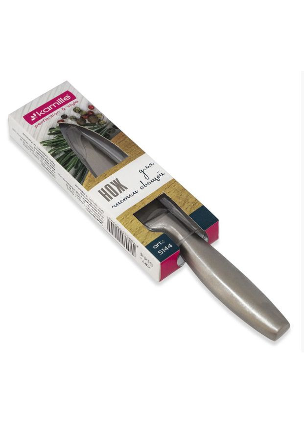 Нож для чистки овощей из нержавеющей стали с полой ручкой KM-5144 Kamille (334880721)