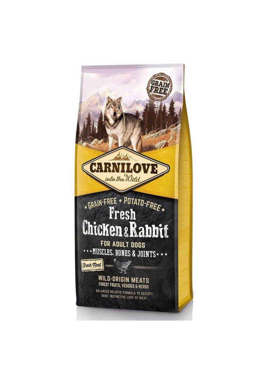 Сухий корм Fresh Chicken & Rabbit для дорослих собак всіх порід, курка та кролик, 12 кг Carnilove (363196529)