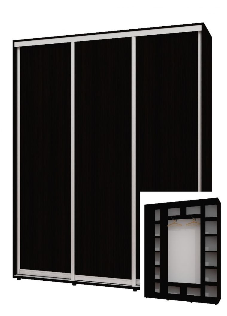 Шкаф-купе трехдверный 190*45*250 см Венге магия 3 двери ДСП ШК-05 Алекса (360479026)