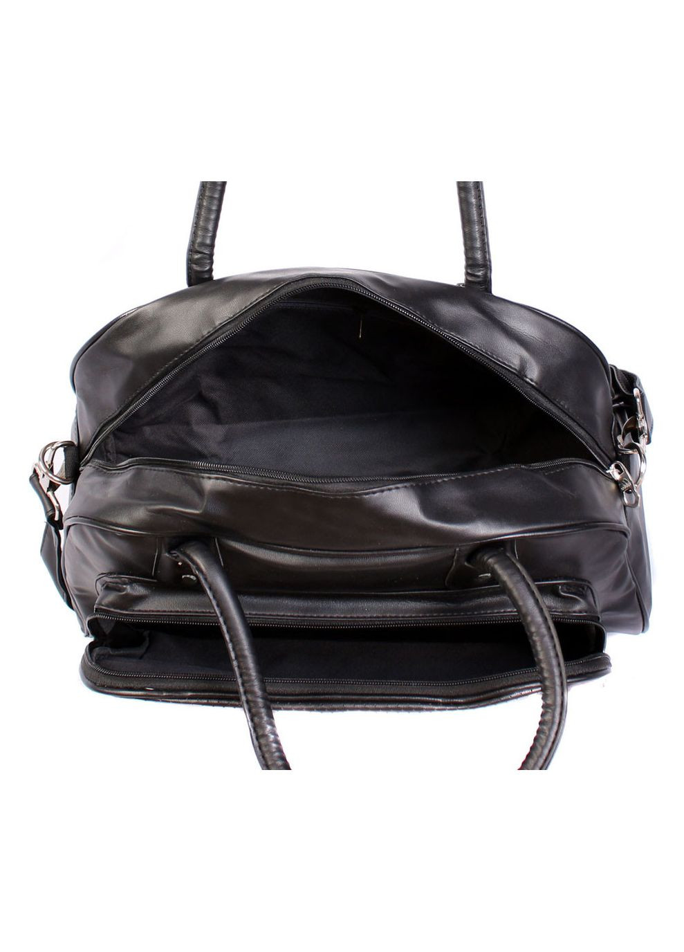 Дорожная сумка из искусственной кожи 30304 черная No Brand (370848436)