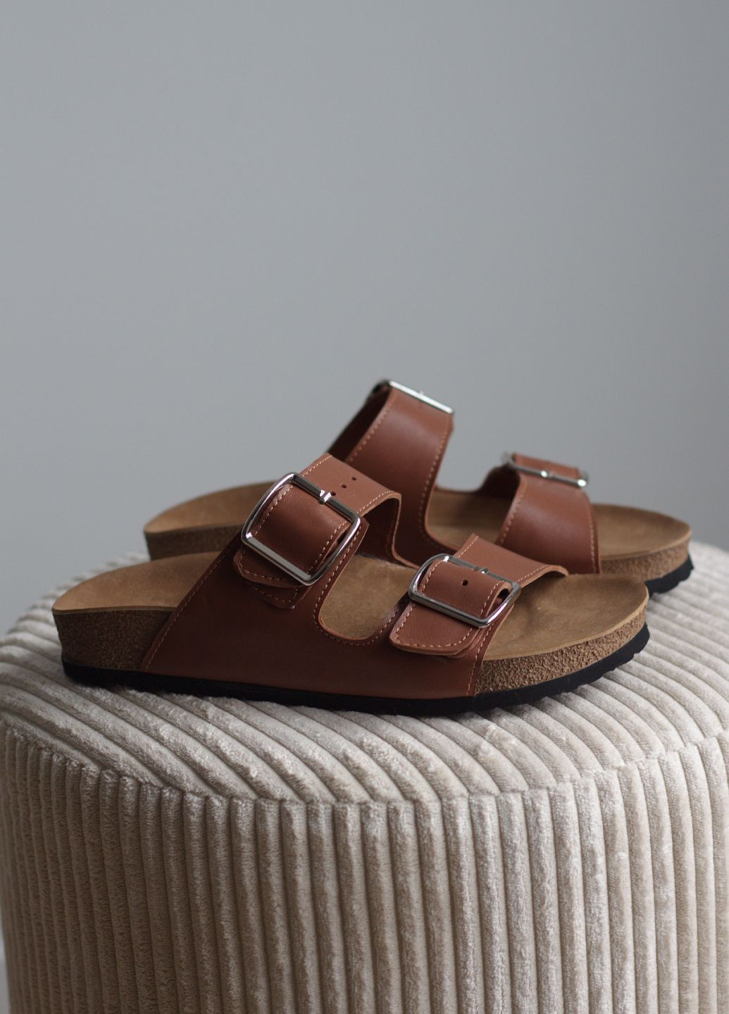 Жіночі шльопанці стиль birkenstock з натуральної шкіри Zlett 1507 (338863314)