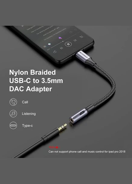 Адаптер MOSWAG USB Type C на 3.5 мм 0.12 м, Amazon, Германия No Brand (400405276)