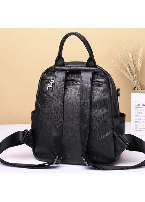 Жіноча шкіряна сумка наплічна міська 21х28х13, рюкзак для кожного дня, чорни Tiding Bag (335833390)