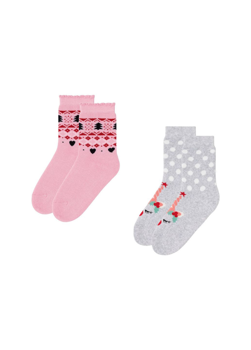 Шкарпетки 2 пари середньої довжини для дівчинки 363397-1 Різнобарвний Pepperts (262905210)