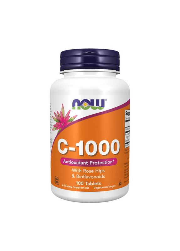 C-1000 with rose hips & bioflavonoids (100 tab) Now (365446891)