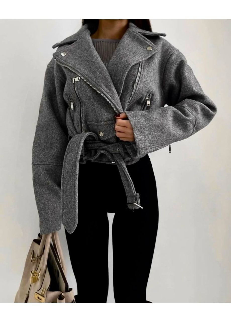 Сіра демісезонна жіноча куртка-косуха косуха Україна