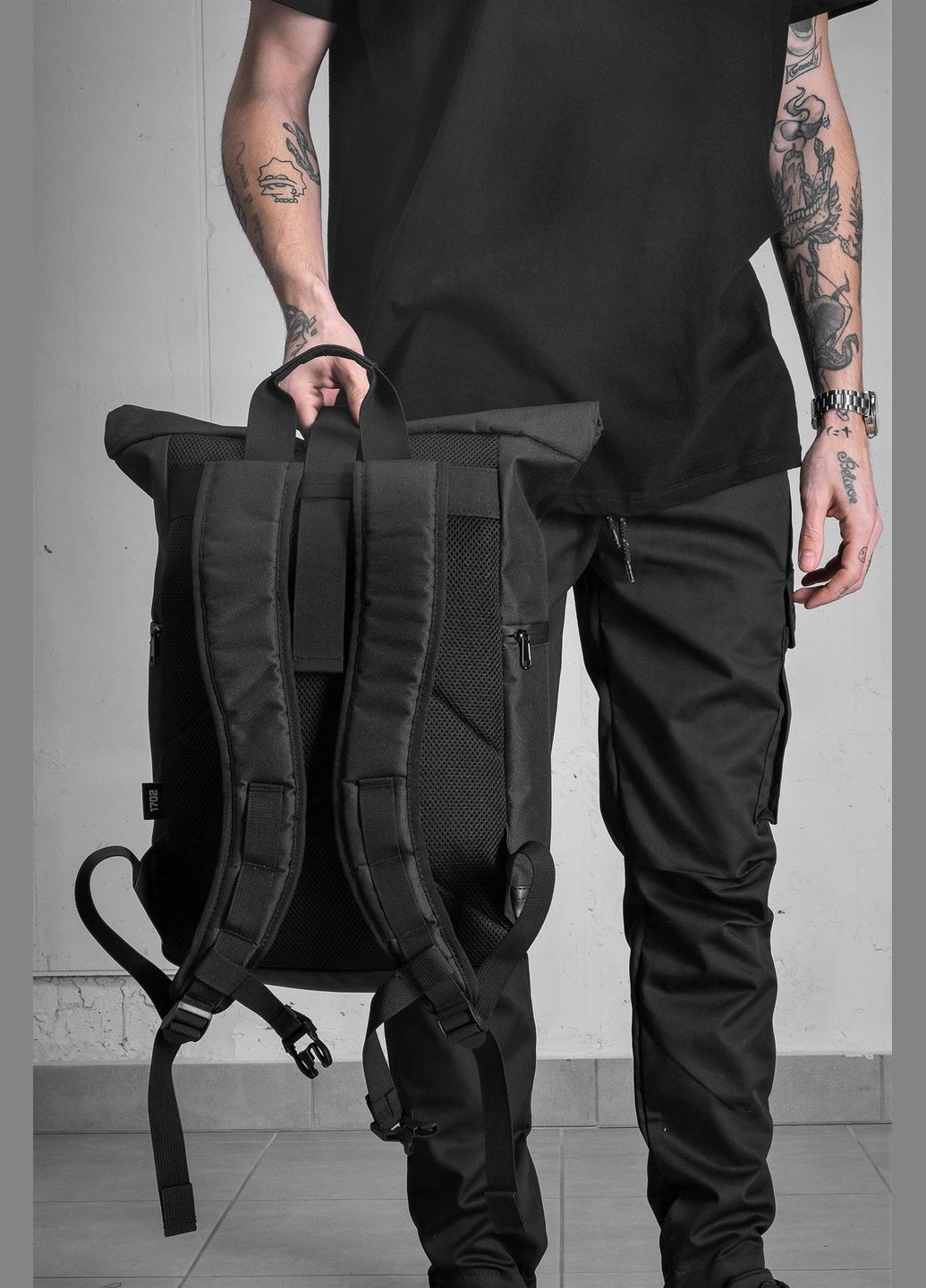 Мужской Повседневный Рюкзак Роллтоп Школьный С Принтом 1702 Without (346475664)