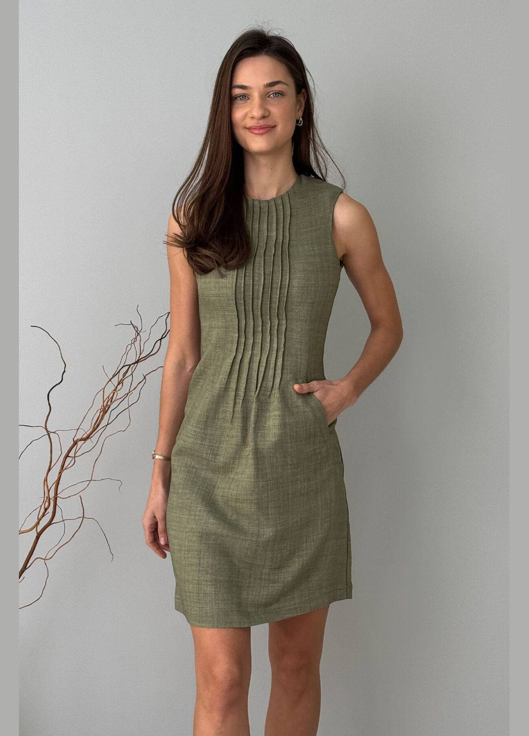 Оливковое платье Nenka