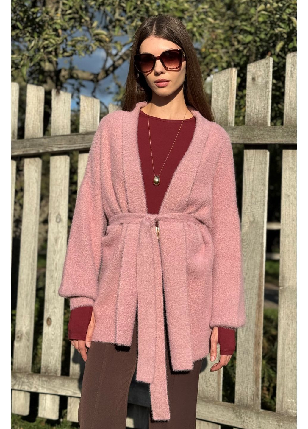 Кардиган короткий з паском ONE SIZE CHICLY (362664093)