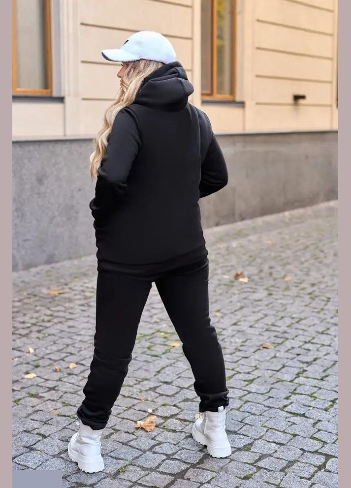 Прогулянковий Женщинам костюм зимовий з хутром HD-1208 Чорний, 48-50 Sofia (267424843)