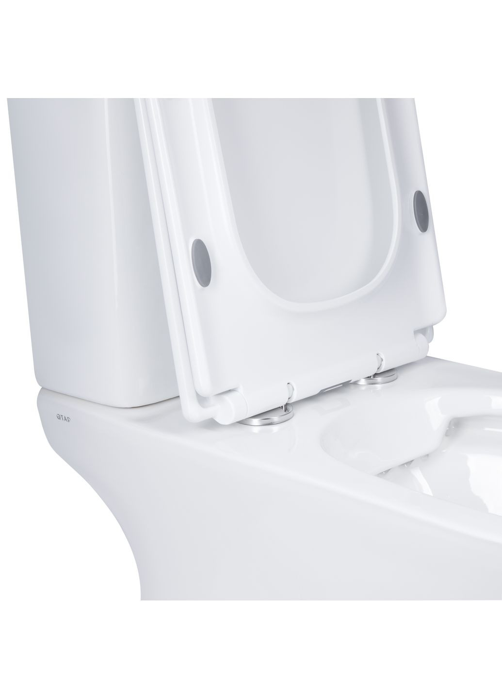 Унітаз-компакт Presto Quadro безободковий з сидінням Soft-close Qtap QT24221215AW (341326561)