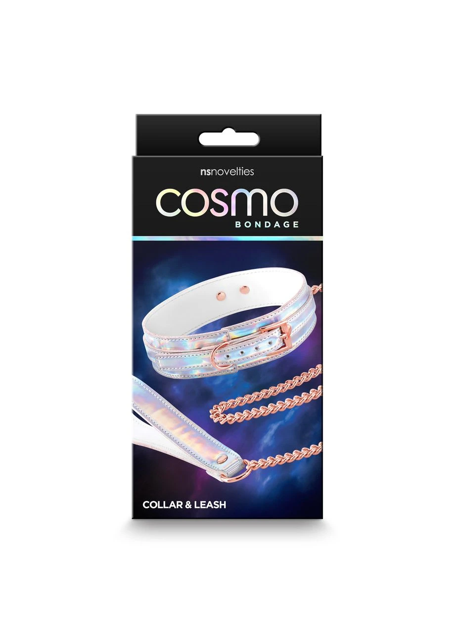 Нашийник з повідцем NS Novelties COSMO BONDAGE COLLAR & LEASH RAINBOW No Brand (303888163)