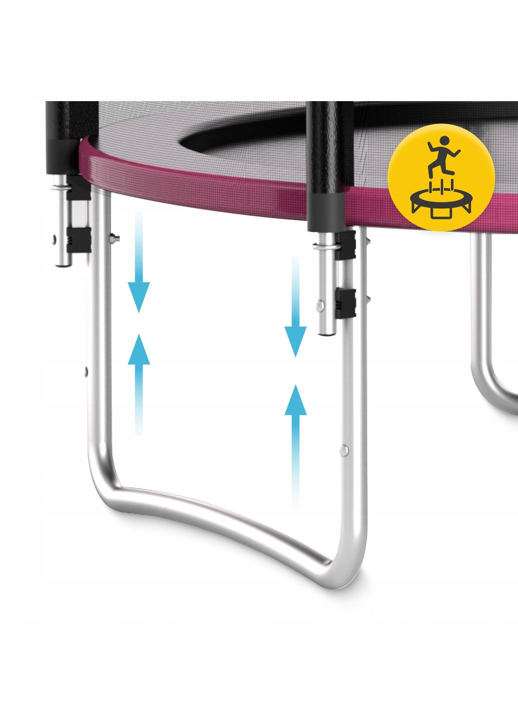 Батут із зовнішньою сіткою Classic 10FT 312 см Black/Pink () 4FIZJO P-5907739314567 (324264720)