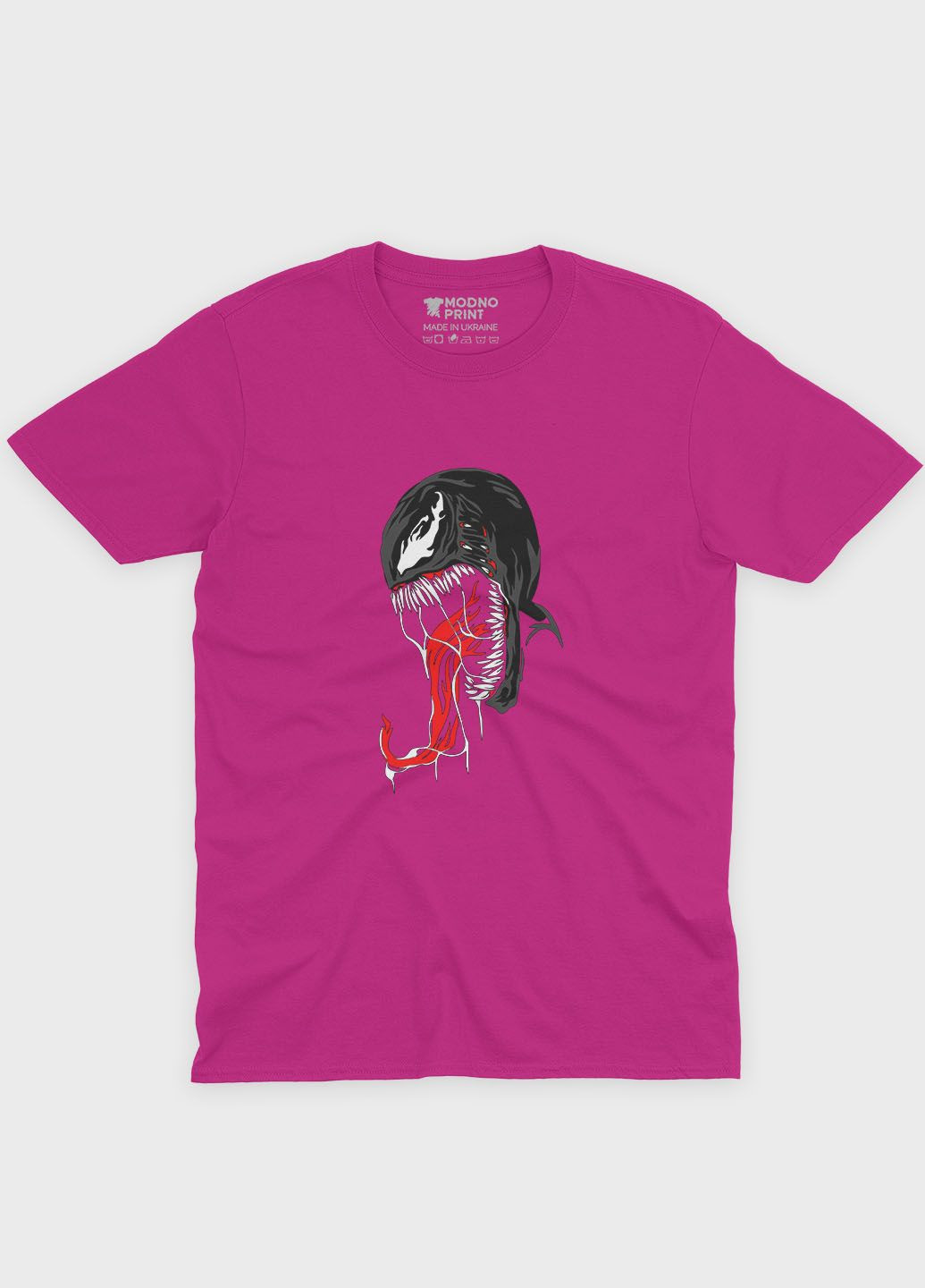 Рожева демісезонна футболка для хлопчика з принтом суперзлодія - веном (ts001-1-fuxj-006-013-021-b) Modno