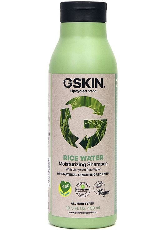 Зволожувальний шампунь із рисовою водою Rice Water Moisturizing Shampoo 400ml (1450716-27574001) GSKIN (369104190)