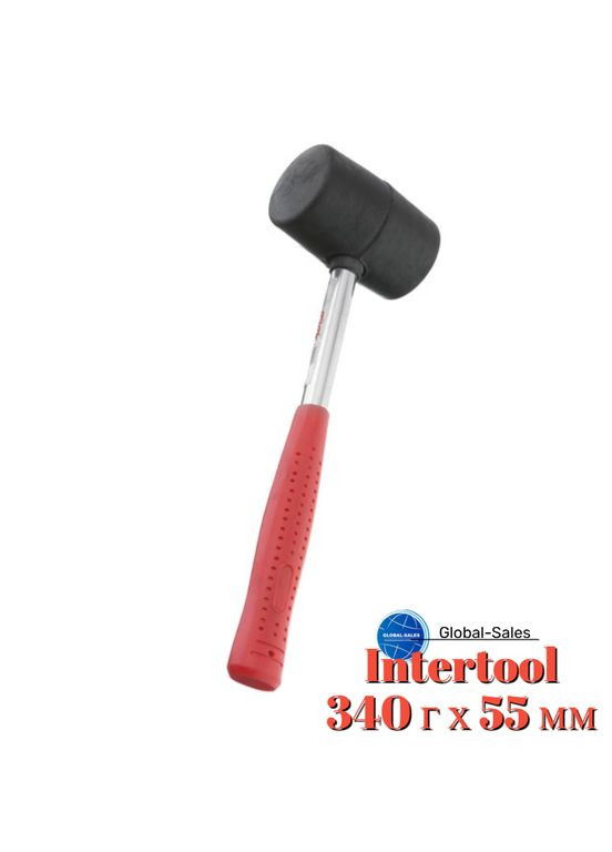 Киянка 340 г х 55 мм чорна ручка метал (HT-0229) Intertool (335048824)