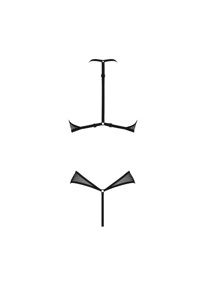 Сітчасте боді з мереживом на грудях SATARA BODY black CherryLove Passion чорний поліестер, поліамід, еластан