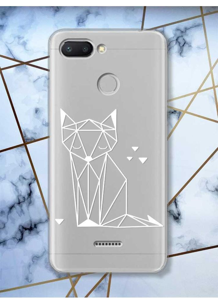Прозрачный чехол на Xiaomi Redmi 6 Лиса (принт 127) Creative (359486238)