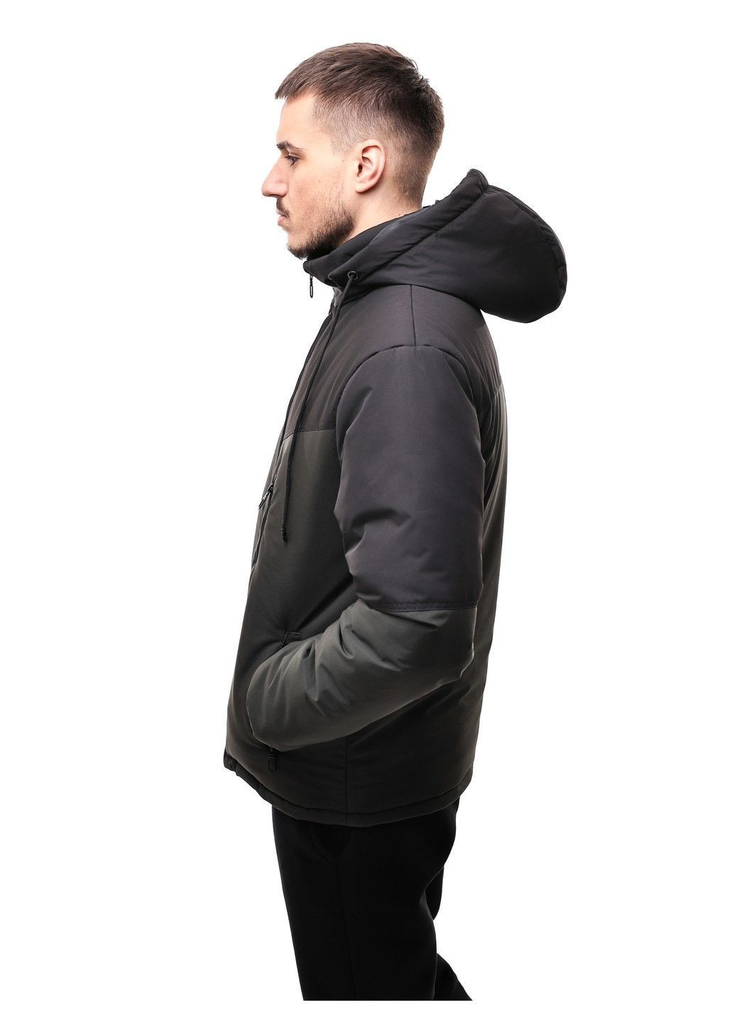 Чорна зимня куртка зимова чоловіча No Brand