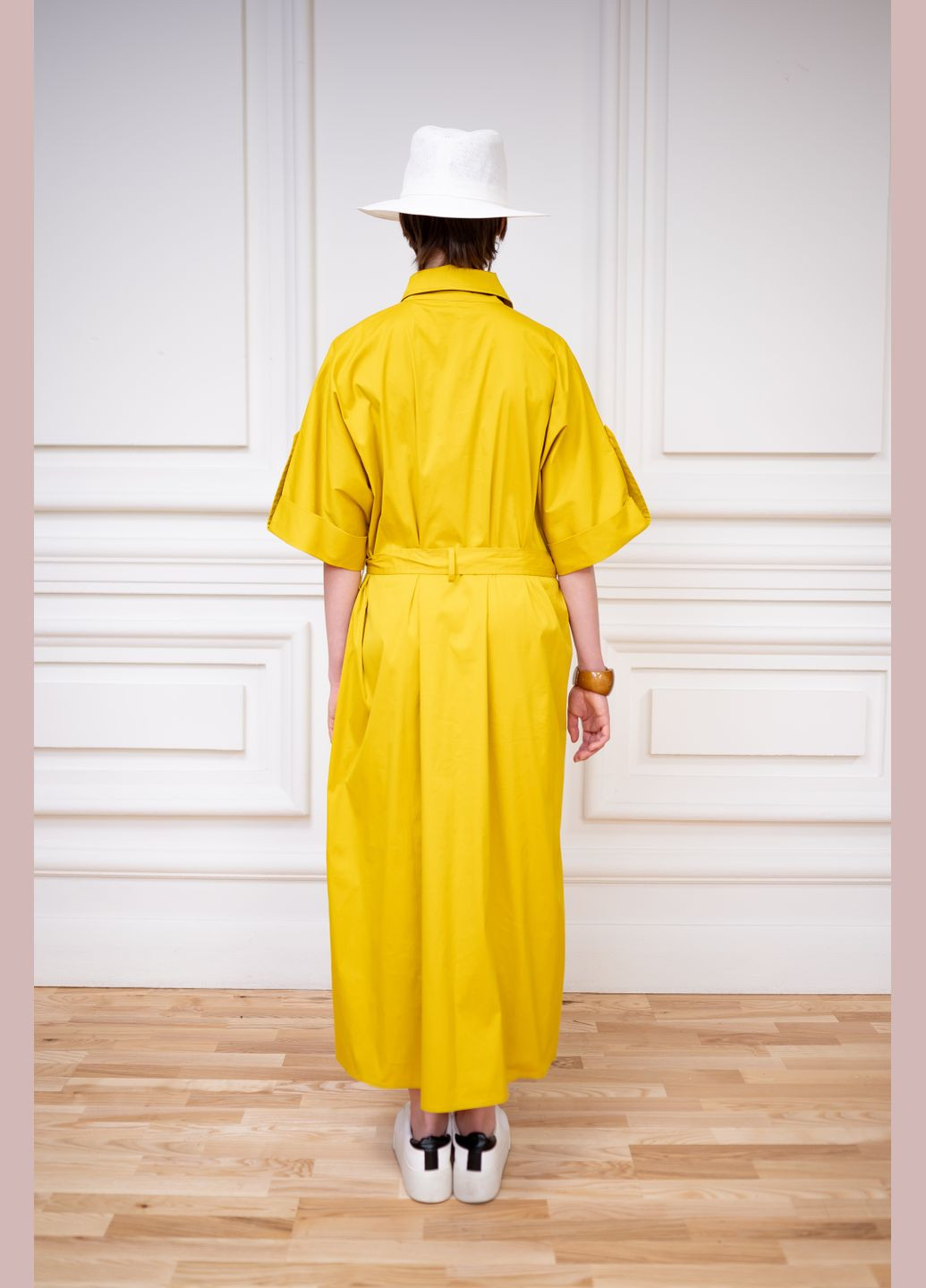 Горчичное платье Dolcedonna