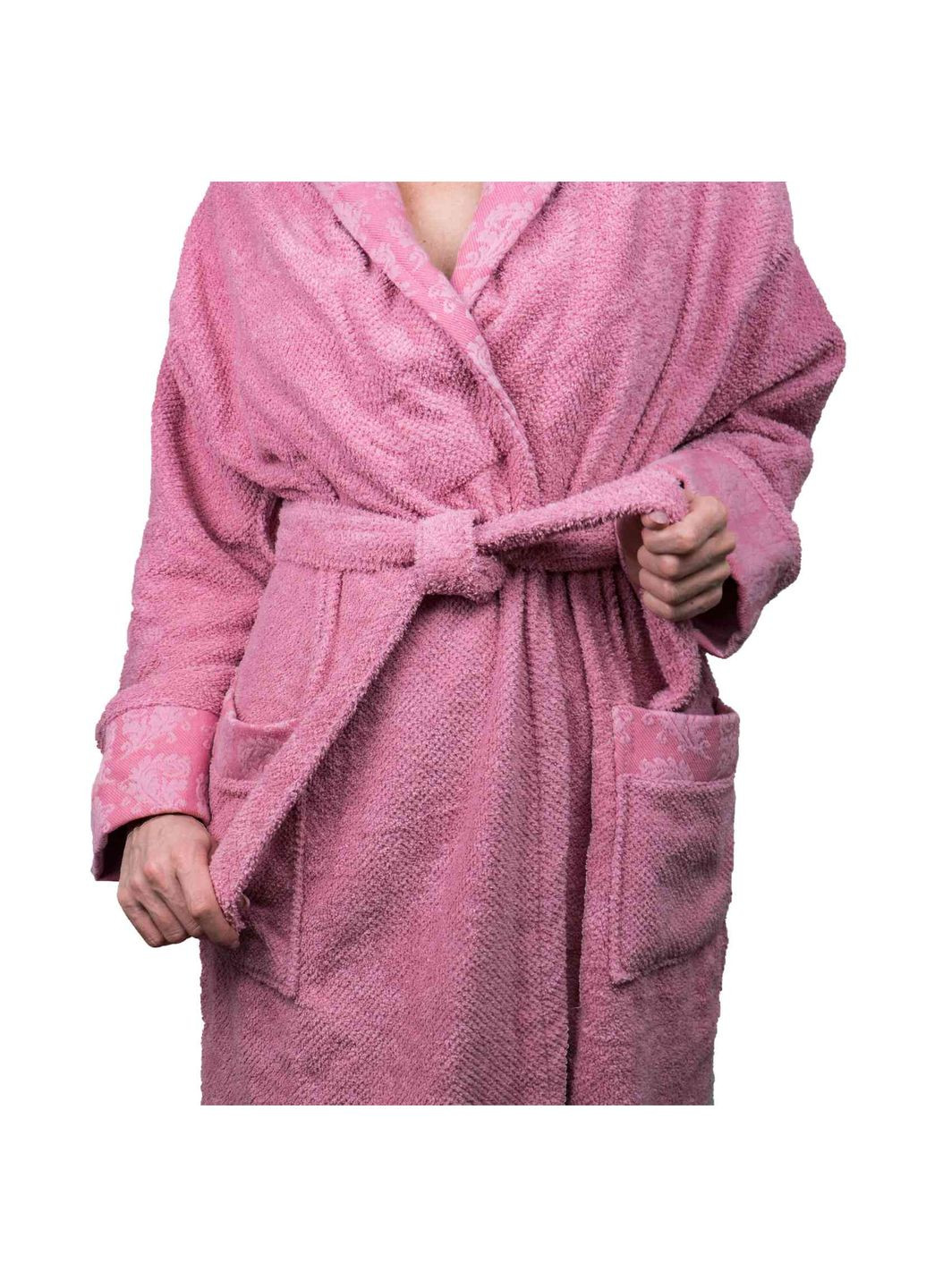 Махровый халат 100% хлопок 400 г/м2 (Розовый) GM Textile (264189142)