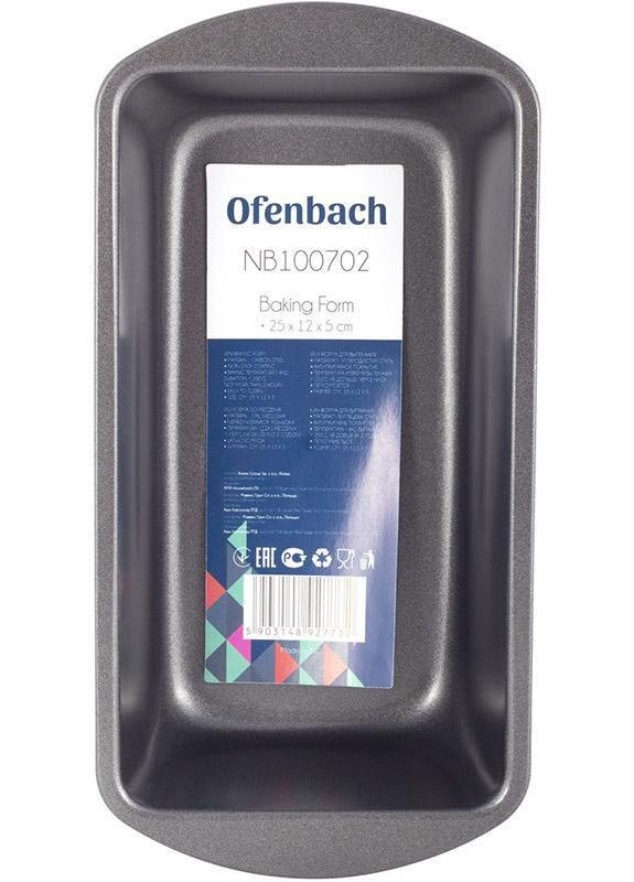 Форма для выпечки Baking Form 25,5х13х5,5см с антипригарным покрытием, прямоугольная Ofenbach (330019520)