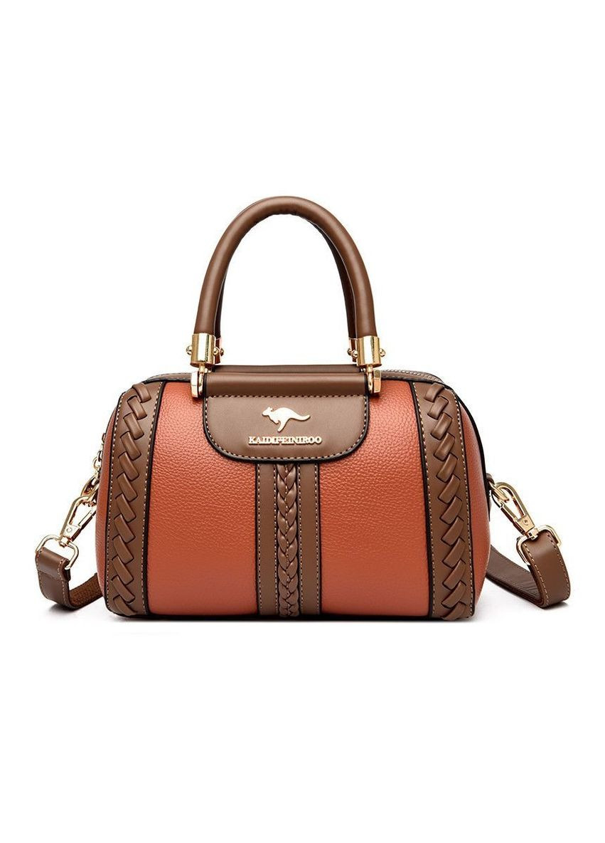 Сумка жіноча vintage боулер Glamo Orange Italian Bags (290253823)