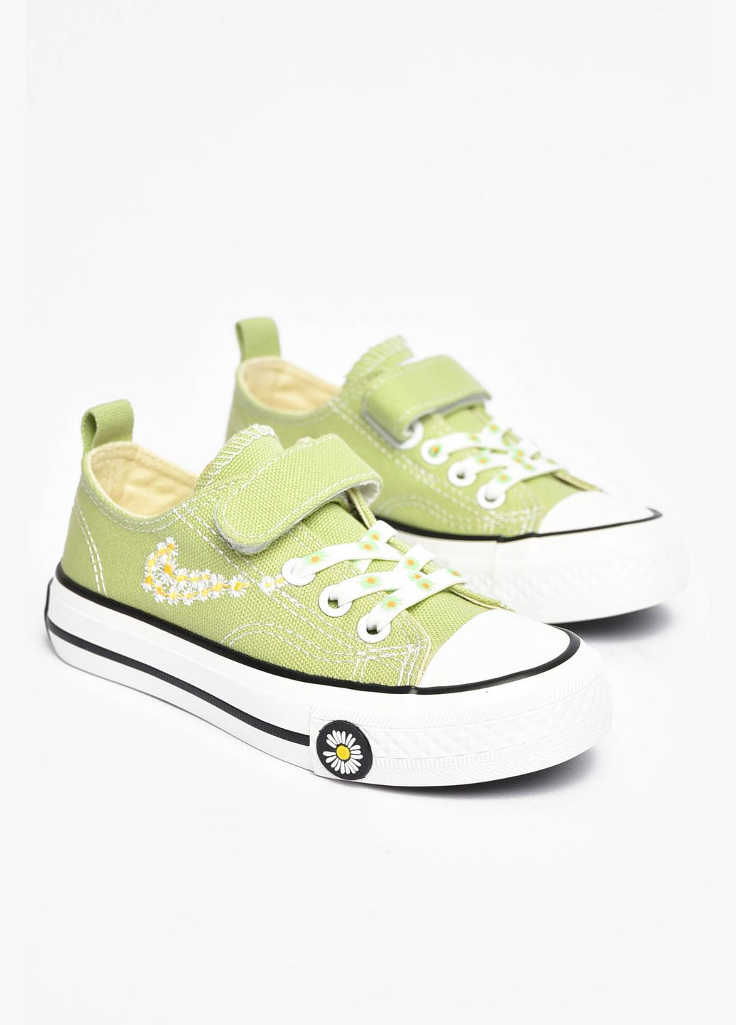 Мятные кеды детские мятного цвета текстиль Let's Shop