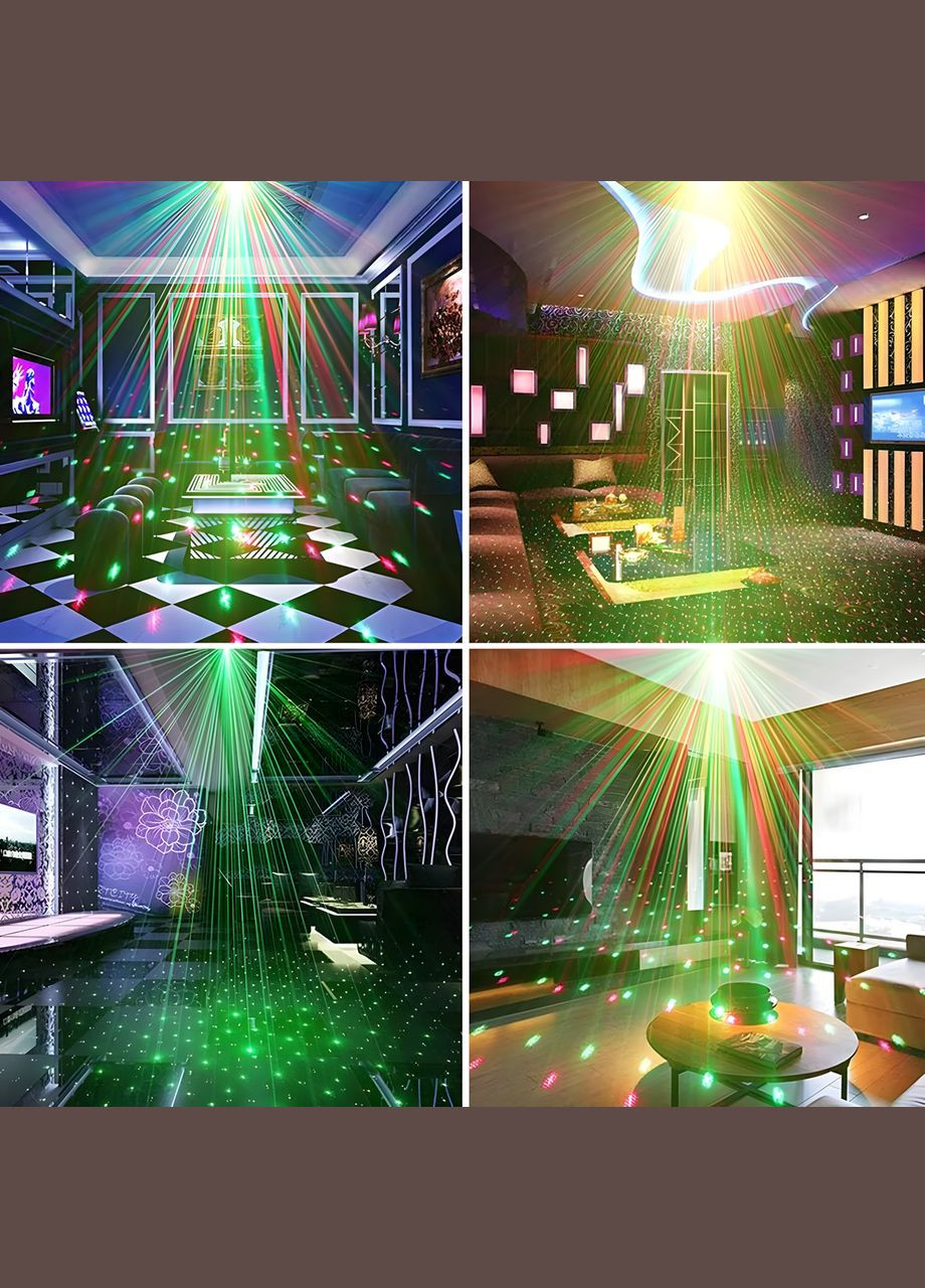 Перезаряжаемый лазерный мини диско-светильник со звездами проектор декоративный No Brand (327400459)