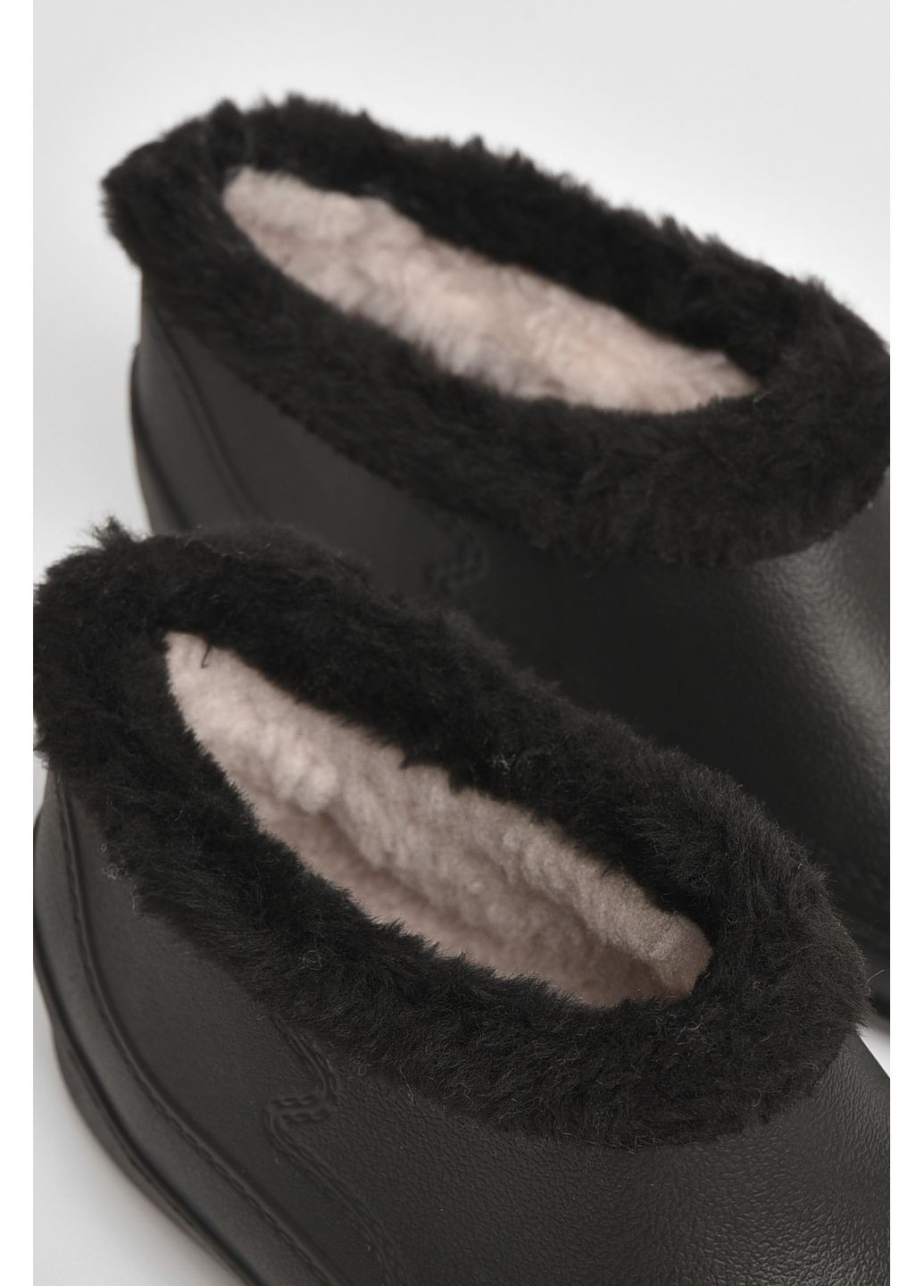 Галоши мужские на меху черного цвета Let's Shop (353687217)