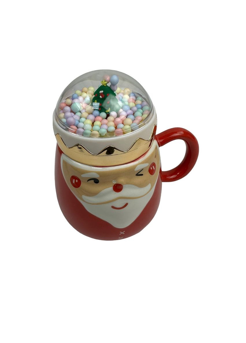 Кружка з кришкою новорічна Merry Сhristmas 4 90399 470 мл (уцінка) No Brand (349222731)