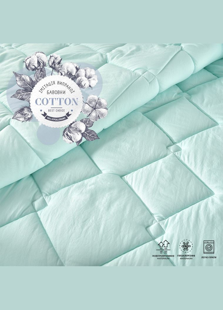 Набір TROPICAL ковдра 200х220 см та 2 подушки 50х70 см м'ята (8-32436*002) IDEIA (282313488)