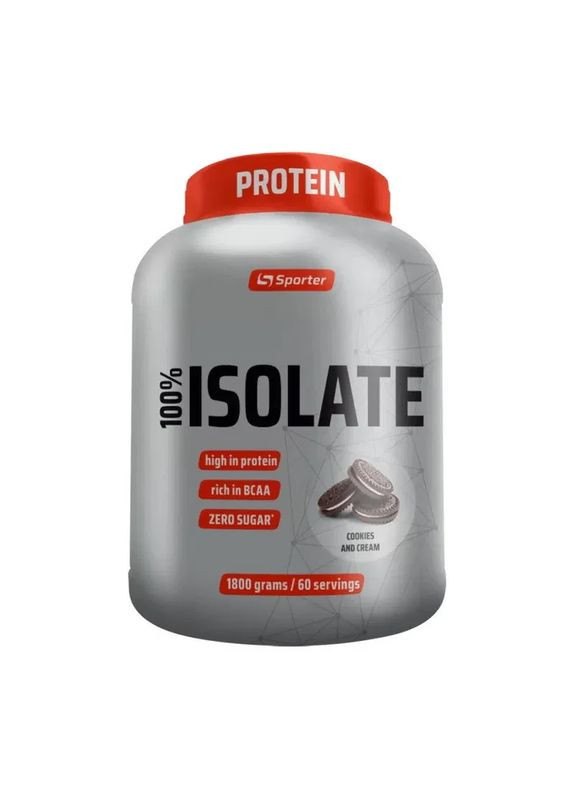 Сывороточный изолят 100% Isolate, печенье с кремом, 1,8 кг Sporter (367960005)