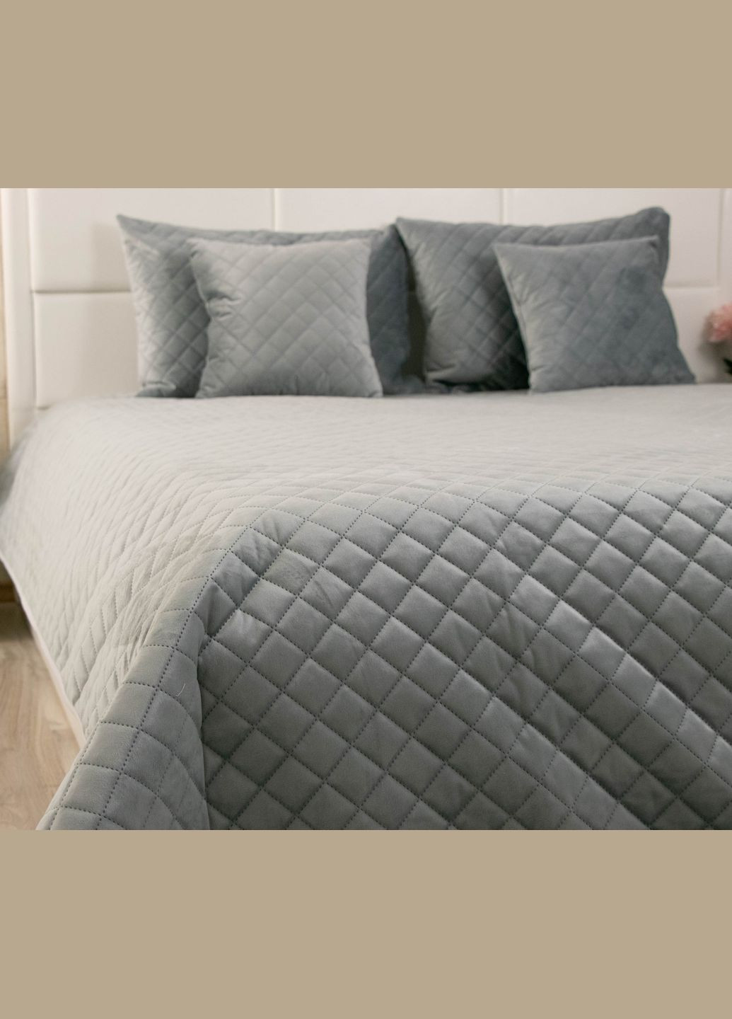 Покрывало VeLour 150х220 "Dark Grey ромб" Руно (301026653)