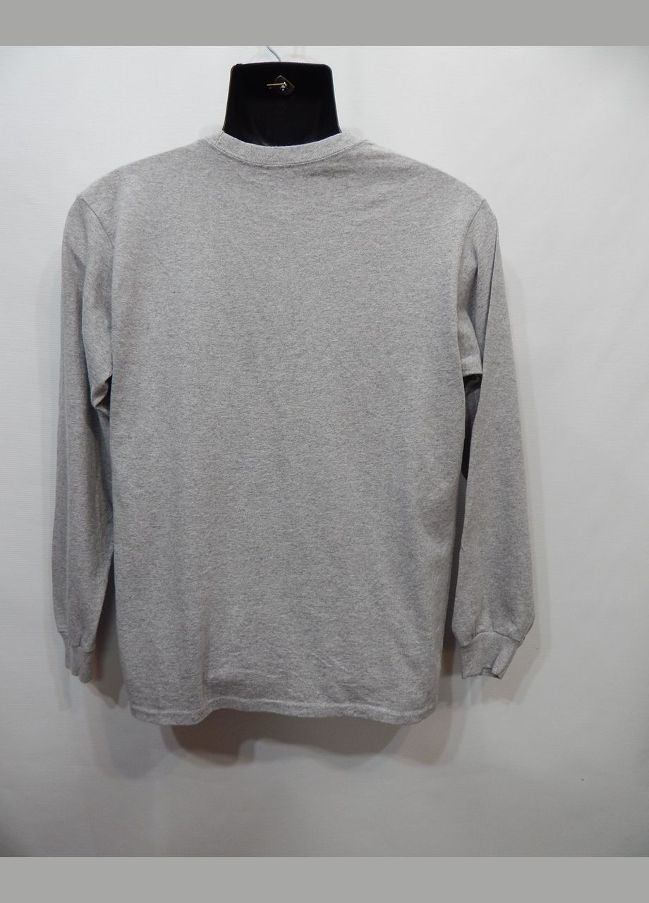 Футболка чоловіча з довгим рукавом р.48 026FMLN Gildan однотонний сірий повсякденні бавовна
