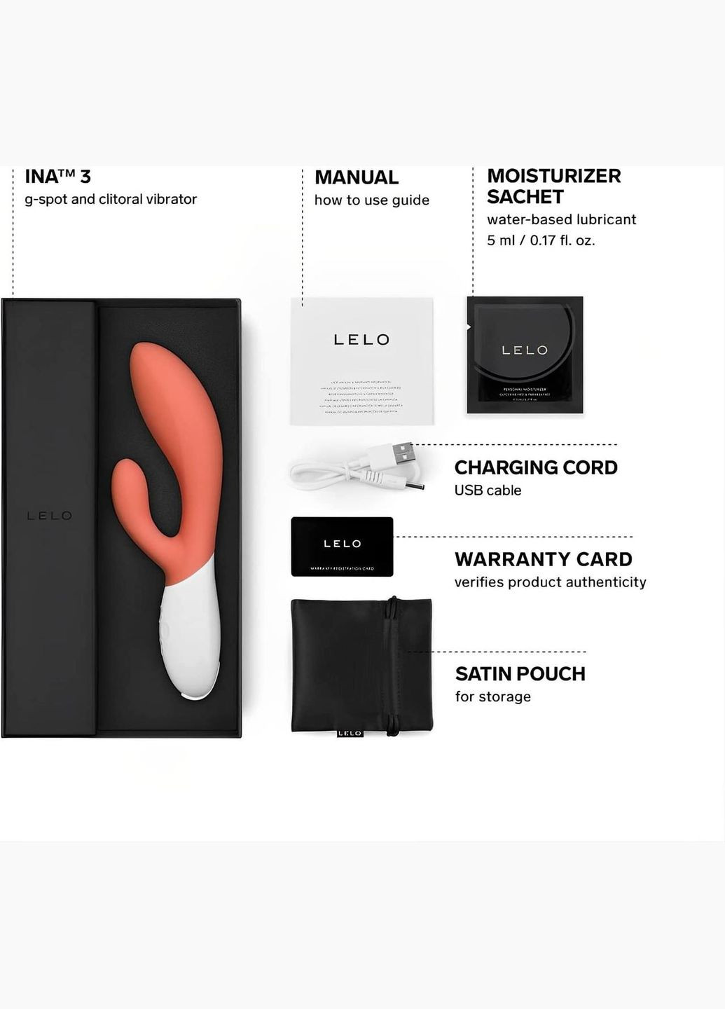 Вибратор Ina 3 (Coral) INTERSHOP Lelo (341303865)