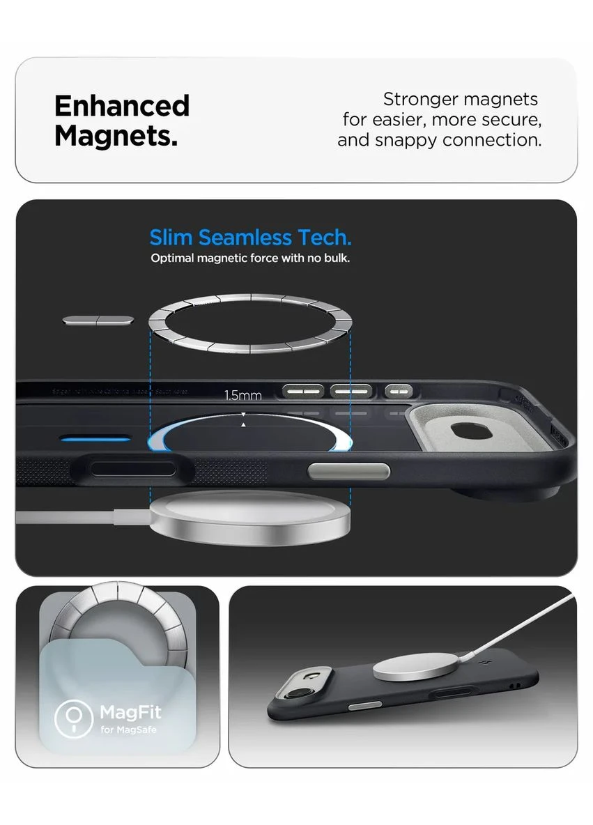 Чехол для iPhone 17 Air, Nano Pop MagFit, черный сезам Spigen (393445887)