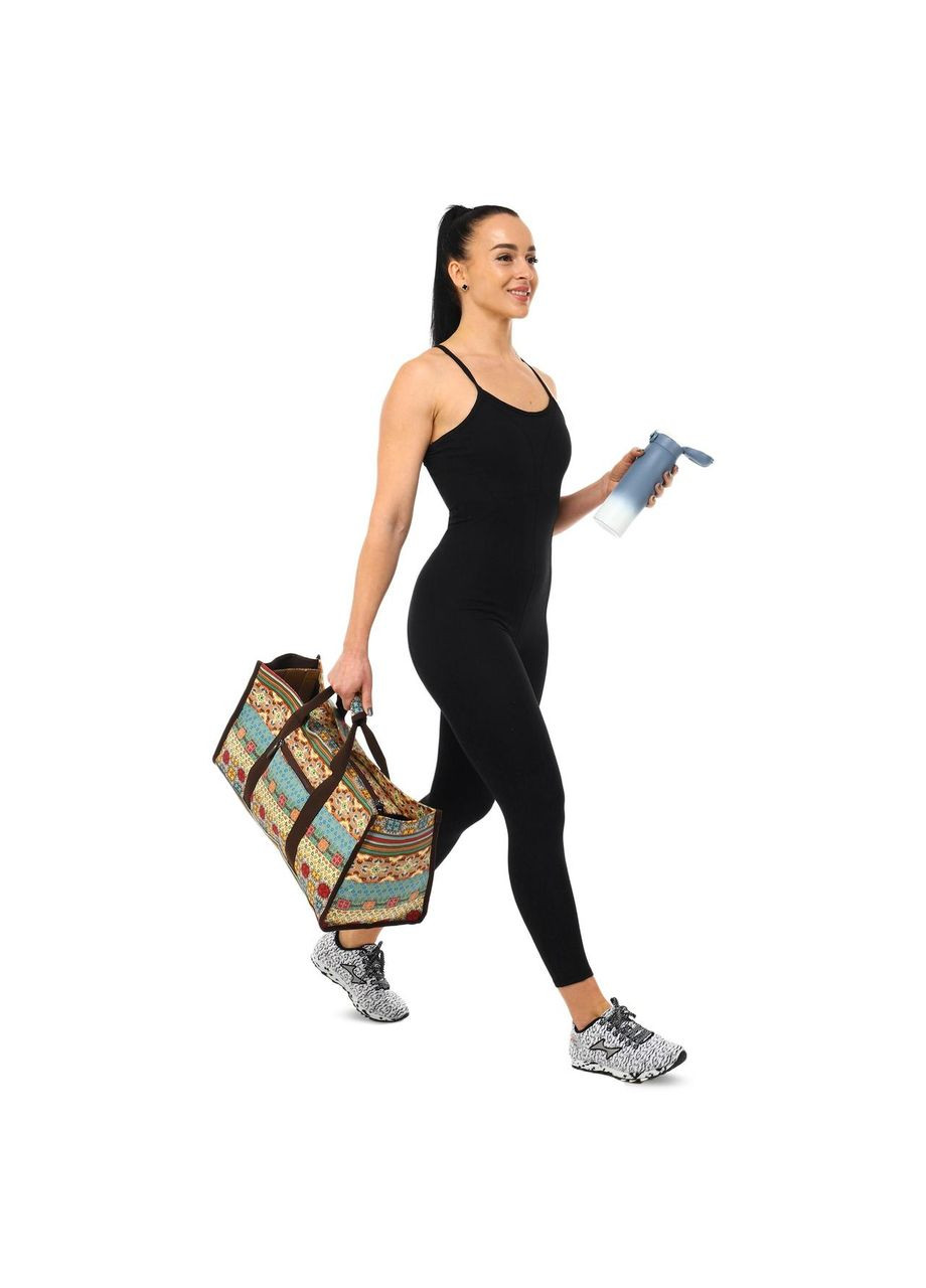 Сумка для йоги Yoga bag SP- DoYourYoga (розмір 22х24х54см, нейлон, бежевий-блакитний) (FI-6971-3) SP-Sport (361438825)