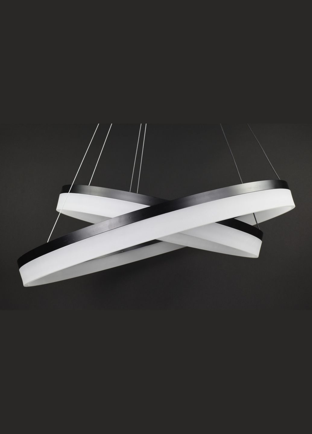 Люстра светодиодная подвесная LED светильник для квартиры на потолок лэд 27852 Черный 35-150х80х80 см. Sunnysky (364768246)