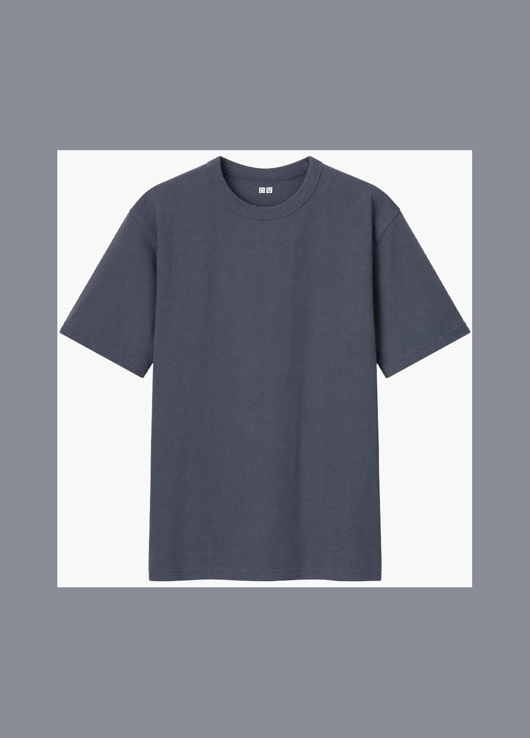 Синя футболка чоловіча crew neck t-shirt blue 422992-07 Uniqlo