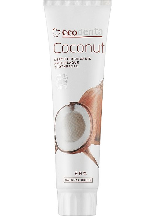 Зубна паста "Захист від зубного каменю" з кокосом Anti-Plaque Toothpaste Coconut 75ml (714181-31955384) Ecodenta (368609578)