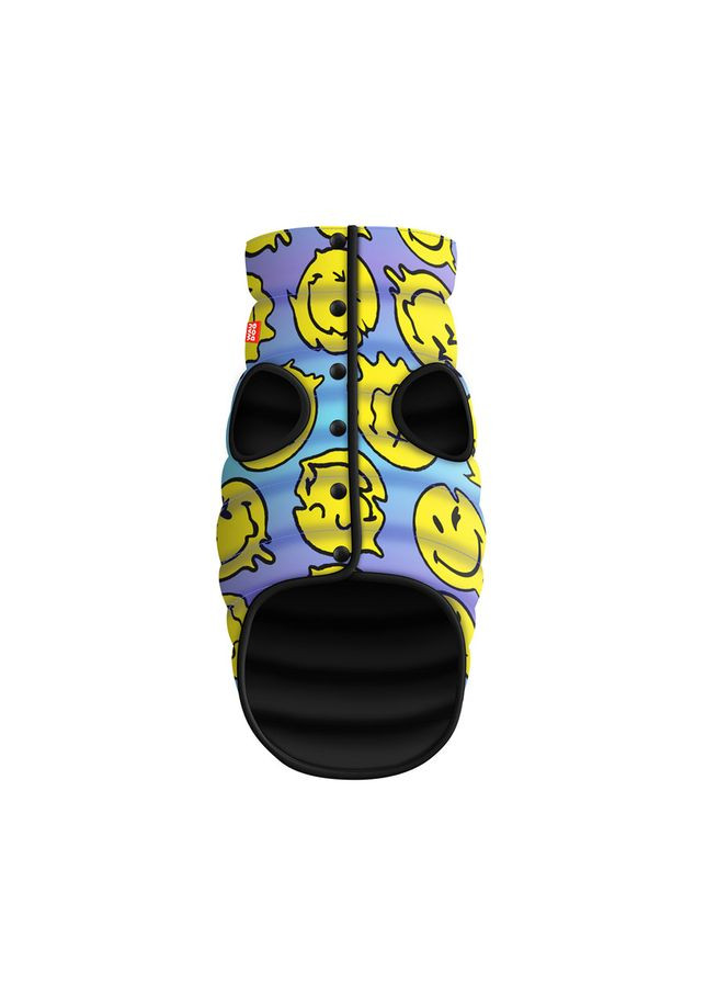 Курточка для собак Clothes малюнок "Смайли на блакитному",, В 47-50 см, С 30-33 см WAUDOG (363200963)