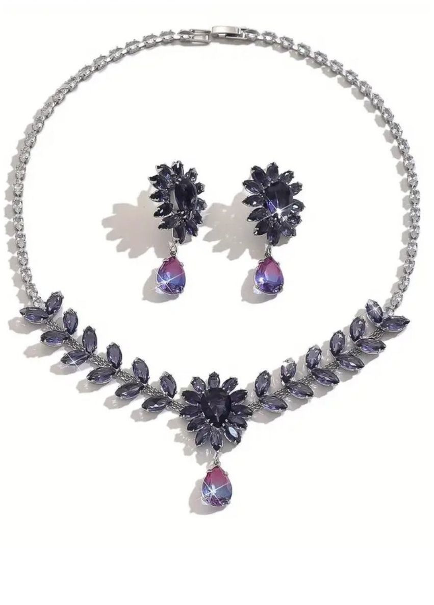 Ексклюзивний вечірній набір кольє та сережки в фіанітах, 1534 Fashion Jewelry (363116137)