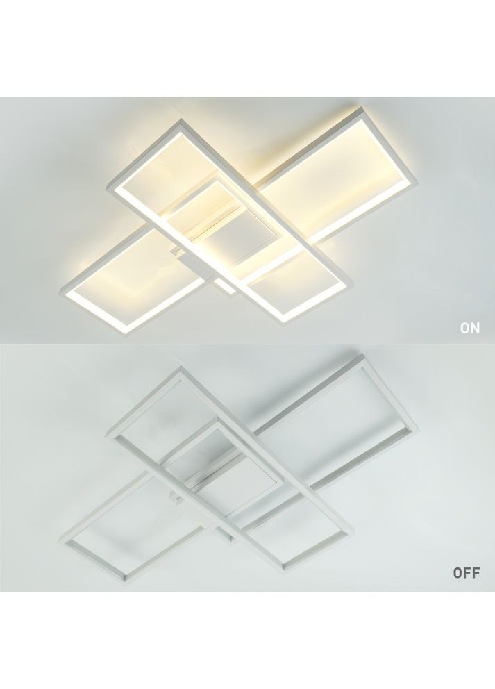 Керована світлодіодна СМАРТ люстра SVEN 85W 3S 690x470x80мм Біла ESLLSE (354298573)