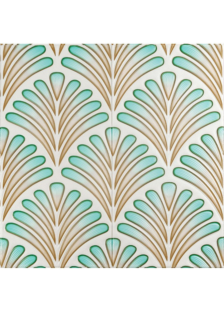 Панель стеновая 3D 680х680х4мм Коричнево-зеленый узор SW-00001988 Sticker Wall (362094953)