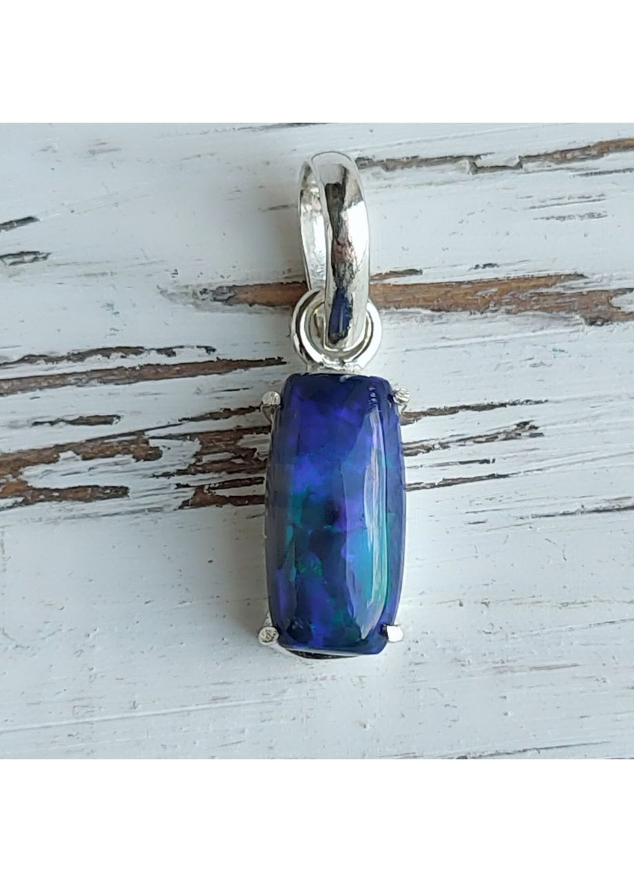 Серебряный кулон с эфиопским черным опалом №5 No Brand (364202305)