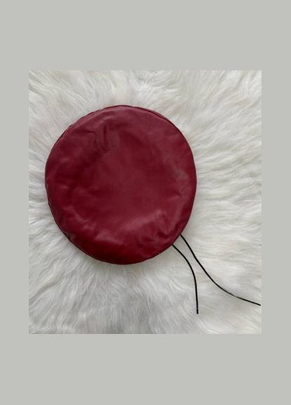 Берет женский искусственная кожа бордо No Brand Берет (316694024)