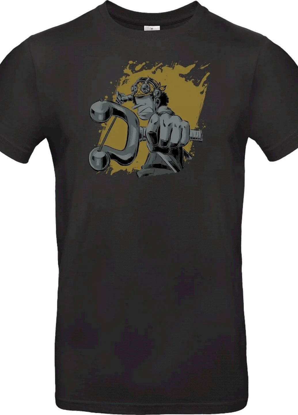 Біла футболка білий з принтом «dark usopp» No Brand