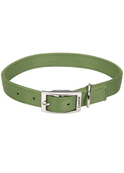 Двойной ошейник для собак Double Ply нейлон зеленая пальма 2.5x65 см (76484780332) Coastal (322869796)